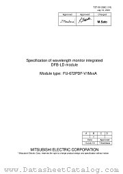 FU-672PDF-V1MXXA datasheet pdf Mitsubishi Electric Corporation