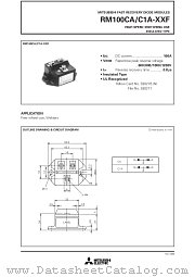RM100CA/C1A-XXF datasheet pdf Mitsubishi Electric Corporation