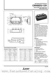 CM400DU-12H datasheet pdf Mitsubishi Electric Corporation