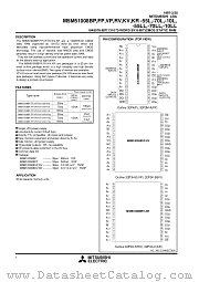 M5M51008RV-55LL datasheet pdf Mitsubishi Electric Corporation