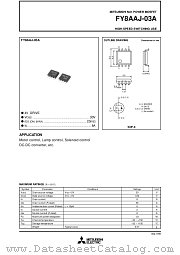 FY8AAJ-03A datasheet pdf Mitsubishi Electric Corporation