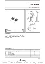 FS2UM-18A datasheet pdf Mitsubishi Electric Corporation