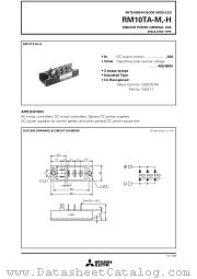 RM10TA-H datasheet pdf Mitsubishi Electric Corporation