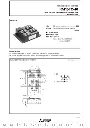 RM15TC-40 datasheet pdf Mitsubishi Electric Corporation