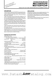 M37753FFCFP datasheet pdf Mitsubishi Electric Corporation