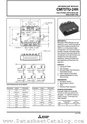 CM75TU-24H datasheet pdf Mitsubishi Electric Corporation
