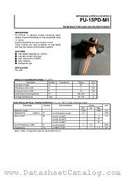 FU-15PD-M1 datasheet pdf Mitsubishi Electric Corporation