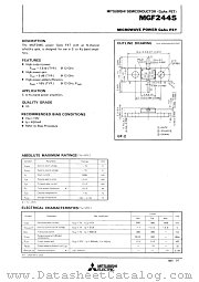 MGF2445 datasheet pdf Mitsubishi Electric Corporation