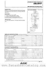 2SC1947 datasheet pdf Mitsubishi Electric Corporation