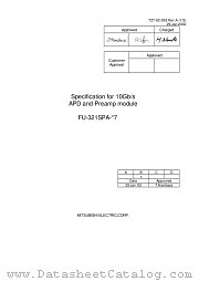 FU-321SPP- 7/ 7M1 datasheet pdf Mitsubishi Electric Corporation
