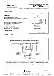 MGF7176C datasheet pdf Mitsubishi Electric Corporation