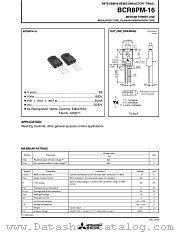 BCR8PM-16 datasheet pdf Mitsubishi Electric Corporation