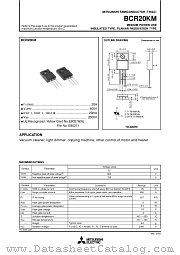 BCR20KM datasheet pdf Mitsubishi Electric Corporation