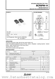 BCR8PM-14 datasheet pdf Mitsubishi Electric Corporation