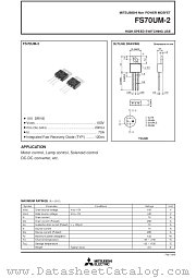 FS70UM-2 datasheet pdf Mitsubishi Electric Corporation