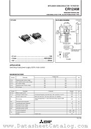 CR12AM-8 datasheet pdf Mitsubishi Electric Corporation