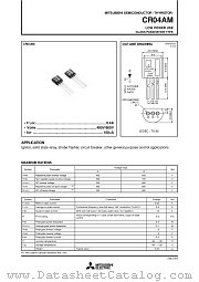 CR04AM-12 datasheet pdf Mitsubishi Electric Corporation