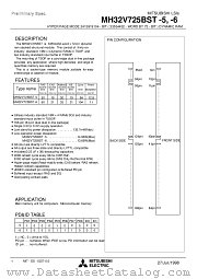 MH32V725BST-6 datasheet pdf Mitsubishi Electric Corporation