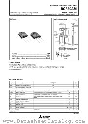 BCR30AM-12 datasheet pdf Mitsubishi Electric Corporation
