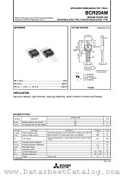 BCR20C-10 datasheet pdf Mitsubishi Electric Corporation