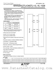 MH4S64CZTJ-15 datasheet pdf Mitsubishi Electric Corporation
