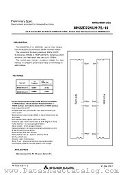MH32D72KLH-75 datasheet pdf Mitsubishi Electric Corporation