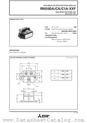RM20C1A-XXF datasheet pdf Mitsubishi Electric Corporation