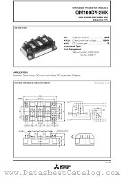 QM100DY-2HK datasheet pdf Mitsubishi Electric Corporation