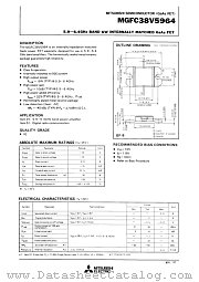 MGFC38V5964 datasheet pdf Mitsubishi Electric Corporation
