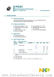 1PS301 datasheet pdf NXP Semiconductors