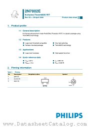 2N7002E datasheet pdf NXP Semiconductors