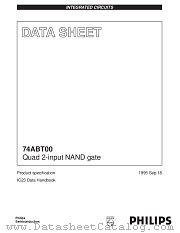 74ABT00D datasheet pdf NXP Semiconductors