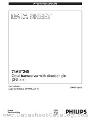 74ABT245D datasheet pdf NXP Semiconductors