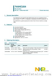 74AHCU04D datasheet pdf NXP Semiconductors