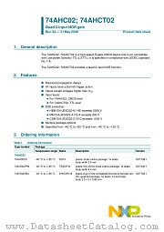 74AHC02BQ datasheet pdf NXP Semiconductors