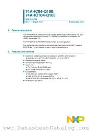 74AHC04BQ-Q100 datasheet pdf NXP Semiconductors