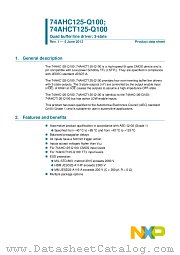 74AHCT125D-Q100 datasheet pdf NXP Semiconductors