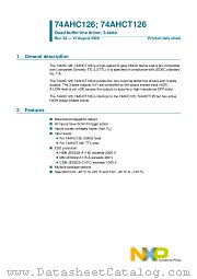 74AHCT126D datasheet pdf NXP Semiconductors