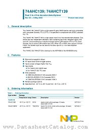 74AHCT139D datasheet pdf NXP Semiconductors