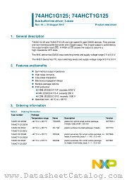 74AHCT1G125GM datasheet pdf NXP Semiconductors