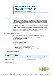 74AHC1G125GV-Q100 datasheet pdf NXP Semiconductors