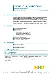 74AHCT1G14GW datasheet pdf NXP Semiconductors