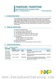 74AHCT240D datasheet pdf NXP Semiconductors