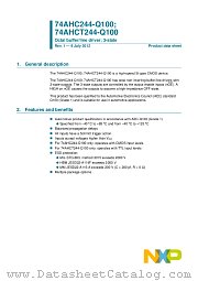 74AHC244PW-Q100 datasheet pdf NXP Semiconductors