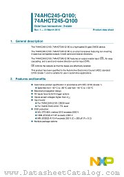 74AHCT245D-Q100 datasheet pdf NXP Semiconductors