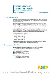74AHCT257D-Q100 datasheet pdf NXP Semiconductors