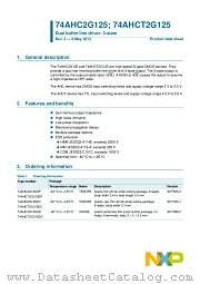 74AHCT2G125DP datasheet pdf NXP Semiconductors