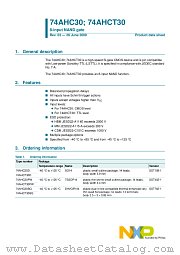 74AHC30BQ datasheet pdf NXP Semiconductors