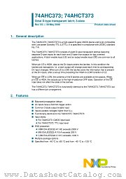 74AHC373D datasheet pdf NXP Semiconductors