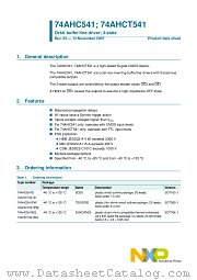 74AHC541PW datasheet pdf NXP Semiconductors